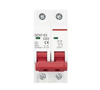 DZ47-63 Mini disjoncteur 1P/2P/3P/4P courbe C 6-63A, 230/400V AC 50/60Hz montage sur rail DIN MCB pour protection contre les surcharges et courts-circuits du panneau de distribution(1,3A)