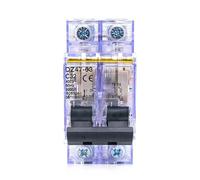 DZ47-63 Transparent Miniature Circuit Breaker 16-63A 1P/2P/3P/4P DIN Rail Mount with Overload Protection for Home (1 Pcs)(3,63A)