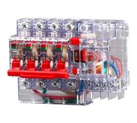 DZ47LE Boîtier transparent 4P RCCB pour protection contre les pannes de terre dans les sorties d'onduleur photovoltaïque et les circuits de charge EV (10 A)