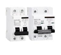 DZ47X Disjoncteur Miniature 2P AC/DC, DC 12-400V & AC 90-400V, Protection Magnétothermique Surcharge/Court-circuit, Rail DIN, 6A-125A, Pour Système Batterie Solaire PV(60A)