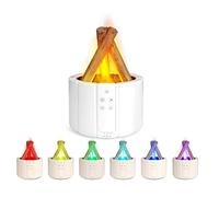 Dzaayediiy Bonfire Humidificateur diffuseur d'huiles essentielles 4 en 1 avec 7 couleurs de flamme pour chambre à coucher, maison et bureau 280 ml
