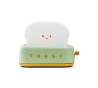 Dzaayediiy LED Toast Forme Nuit Lumière ABS HIPC Home Decor Rechargeable Mignon USB Charge Synchronisation 800 MAh Grille-pain Lumière Lampe Vert