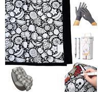 DzaiCrkwd DIY Coloring Blanket, Coloring Blankets for Adults,Colour Your Own Blanket, Creative Personalized Art Project & Cozy Home Decor(#C)