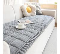 DzaiCrkwd Plush Pet Couch Cover, Pawcart- Pawcart Couch Cover, Non-Slip Washable Couchs Covers for Pets, Ultra-Soft Fluffy Plush Sofa Protector for Room Or Bedroom(Light Gray,80 * 180cm)
