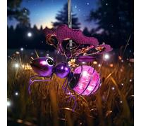 DZAY Lampe solaire décorative pour l'extérieur - Guirlande lumineuse à suspendre - Décoration solaire - Abeille - Décoration extérieure - Lampes solaires pour extérieur, jardin, terrasse, balcon