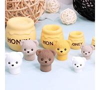 DZAY Moule Bougie Silicone Ours, DIY Bougies Moules en Résine Epoxy, Moules de Moulage pour Fabrication de Savon Bougies, Ourson avec Pot de Miel 3D Moulle de Bougie Bricolage pour Artisanat Décor