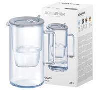 Dzbanek filtrujący szklany Aquaphor 2,5 l + 1 wkład Maxfor+ Mg Szary