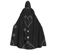 DZBDWZXH Cape à capuche imprimée (étoile filante) unisexe pour adulte, cape de sorcière épaisse à capuche pour Halloween, fêtes, costume de Noël