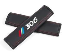 dzggs 2 Pièces Rembourrage de Ceinture de Sécurité pour Peugeot 306, Protege Ceinture Voiture Amovible Confortable Antidérapant, Coussinets Ceinture