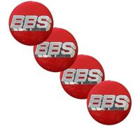 dzggs 4 pièces Auto Cache Moyeux pour BBS 70MM, ABS Aluminium Enjoliveur Centre Roue Couvercle de Moyeu Central de Jante avec Logo,Red