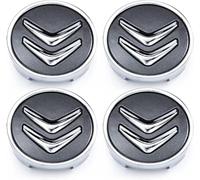 dzggs 4 pièces Auto Cache Moyeux pour Citroen C1 C3 C4 C5 C6 DS3 60 mm, ABS Aluminium Enjoliveur Centre Roue Couvercle de Moyeu Central de Jante avec Logo