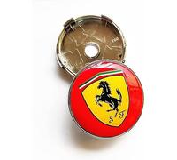 dzggs 4 pièces Auto Cache Moyeux pour Ferrari 60 mm, ABS Aluminium Enjoliveur Centre Roue Couvercle de Moyeu Central de Jante avec Logo,B