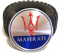 dzggs 4 pièces Auto Cache Moyeux pour Maserati 56mm, ABS Aluminium Enjoliveur Centre Roue Couvercle de Moyeu Central de Jante avec Logo,B