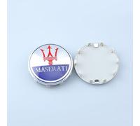dzggs 4 pièces Auto Cache Moyeux pour Maserati Ghibli 60MM, ABS Aluminium Enjoliveur Centre Roue Couvercle de Moyeu Central de Jante avec Logo