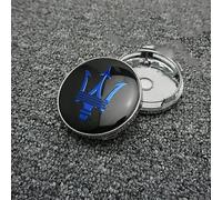 dzggs 4 pièces Auto Cache Moyeux pour Maserati Ghibli Levante 60 mm, ABS Aluminium Enjoliveur Centre Roue Couvercle de Moyeu Central de Jante avec Logo,A