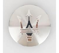 dzggs 4 pièces Auto Cache Moyeux pour Maserati Gran Turismo Ghibli Quattroporte Coupe GT 60mm, ABS Aluminium Enjoliveur Centre Roue Couvercle de Moyeu Central de Jante avec Logo,F