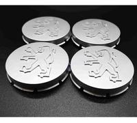 dzggs 4 pièces Auto Cache Moyeux pour Peugeot 205 GTI 65 mm, ABS Aluminium Enjoliveur Centre Roue Couvercle de Moyeu Central de Jante avec Logo