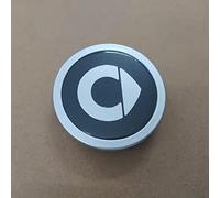 dzggs 4 pièces Auto Cache Moyeux pour Smart 451, 59mm, ABS Aluminium Enjoliveur Centre Roue Couvercle de Moyeu Central de Jante avec Logo