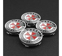 dzggs 4 pièces Auto Cache Moyeux pour Suzuki Umbrella 60mm, ABS Aluminium Enjoliveur Centre Roue Couvercle de Moyeu Central de Jante avec Logo