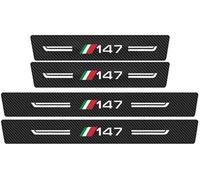 dzggs 4 Pièces Voiture Plaques Seuil Porte Fibre De Carbone Plinthes Autocollant pour Alfa Romeo 147 146 149, Anti-Rayure Voiture Garnitures De Seuil PortièRe Accessoire