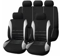 dzggs Ensembles De Housses Siège Voiture pour Jeep Grand Cherokee I (ZJ,ZG) 1993-1998, 9 pièces Lavable Avant Arrière Confortables Couvre Sieges Respirante Imperméable Interieu,Grey
