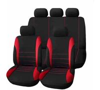 dzggs Ensembles De Housses Siège Voiture pour Toyota Celica with Out Rear Spoiler 1990-1993, 9 pièces Lavable Avant Arrière Confortables Couvre Sieges Respirante Imperméable Interieu,Red