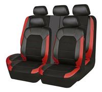 Voiture Ensembles de Housses de Siège pour Mercedes-Benz A-Class A45 AMG W177 2018-2022, 9 pièces Cuir Housses Siège Imperméable Nonslip Respirant Interieu Accessoire,A/Red