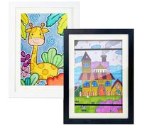 DZGUAI Lot de 2 cadres d'œuvres d'art changeables pour enfants - Ouverture frontale 21,6 x 27,9 cm, cadres d'art pour portefeuille, images, dessins