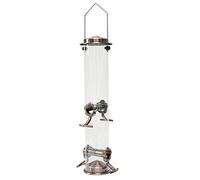 DZHCBNE 1Mangeoire À pour Oiseaux, pour Mangeoire À Chardonneret Suspendue, Mangeoire De Chardon, Tube en Métal, JardinExtérieur en Cuivre (Les Ne sont Pas Incluses)