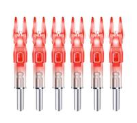 DZHONGD Encoches lumineuses pour flèches avec .166/G, .204/X, .233/H, .244/S et .246/GT, activation de la corde d'arc, encoches lumineuses pour tir à l'arc (lot de 6)
