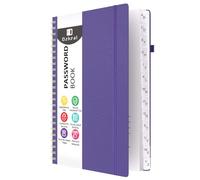 Dzhzal Carnet de mots de passe avec onglets alphabétiques pour les personnes âgées, carnet de mots de passe organisé à spirale, carnet de mots de passe pour adresse Internet, organiseur de mots de