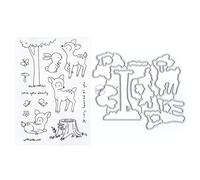 DzIxY Ensemble de tampons transparents et matrices de découpe en métal pour la fabrication de cartes, le scrapbooking, les fournitures en papier, les joints, les poches de rangement