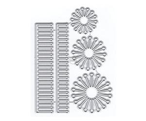 DzIxY Kit de matrices de découpe en métal pour la fabrication de cartes avec étampes chevauchantes - Pochoirs pour gaufrage papier - Pochoirs pour machine à scrapbooking - Fournitures de pochettes de