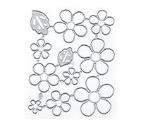 DzIxY Kit de nombreuses matrices de découpe en métal pour la fabrication de cartes, motifs de cadres, fleurs, feuillages, gaufrage sur papier, matrices de découpe pour machine à scrapbooking