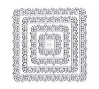 DzIxY Matrices de découpe carrées en métal avec dentelle creuse pour tampons transparents et découpes en métal pour la fabrication de cartes, le scrapbooking, les fournitures de papier, les joints
