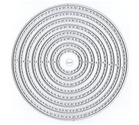 DzIxY Matrices de découpe en métal à bordure ronde pour tampons transparents et matrices de découpe en métal pour la fabrication de cartes, le scrapbooking, les fournitures de papier, les joints