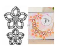 DzIxY Matrices de découpe en métal à cinq pétales en forme de fleur pour fabrication de cartes, gaufrage, papier, scrapbooking, pochoirs, pochettes de rangement