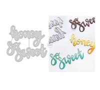 DzIxY Matrices de découpe en métal avec mots anglais « Honey » So Sweet pour la fabrication de cartes, le gaufrage, le papier, le scrapbooking, les fournitures