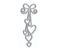 DzIxY Matrices de découpe en métal en forme de cœur pour timbres transparents et découpes en métal pour la fabrication de cartes, le scrapbooking, les fournitures de papier, les joints, les poches de