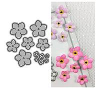DzIxY Matrices de découpe en métal pour patchwork à cinq pétales de fleurs pour la fabrication de cartes, gaufrage, papier, scrapbooking, fournitures de machines, modèles