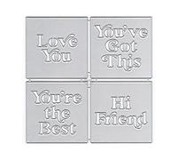 DzIxY Matrices de découpe en métal Words You're The Best pour la fabrication de cartes, gaufrage, papier, scrapbooking, pochoirs, pochettes de rangement, fournitures