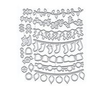 DzIxY Mignon ornements de Noël en métal matrices de découpe pour la fabrication de cartes de gaufrage de papier découpes, ensembles d'albums de scrapbooking, modèles de pochoirs, poches de rangement