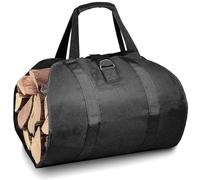DZKKIUR Sac de Transport pour Bois de Chauffage - Toile Imperméable 98×45cm avec Poignées et Sangles - Pour Cheminée, Extérieur et Intérieur
