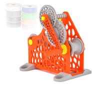 DzkZen Enrouleur De Filament 3D,Rembobineur Manuel à Manivelle,Enroulement Efficace Et sans NœUds,Conception Modulaire Et Portable,IdéAl pour L'Impression 3D,pour Bobines De 1 Kg Orange-Manual