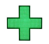 DzkZen Enseigne Lumineuse LED en Forme De Croix MéDicale avec éClairage Ultra-Brillant - Enseigne NéOn Suspendue en Forme De Croix pour Pharmacies, Cliniques Et Parapharmacies Green-48 * 48cm