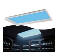 DzkZen Smart LED Sky Light, Sunlight Lamp, Plafonnier LED Effet Puits De LumièRe avec Simulation De LumièRe Naturelle du Soleil pour HôTel Et Appartements Embedded-32cm*122cm