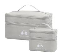 Dzmuero 2 Stück Erste Hilfe Tasche, Leere, Wasserdichte tragbare, große Kapazität, Medikamenten Aufbewahrung für Zuhause, Büro, Reisen, Wohnmobile, Modisch