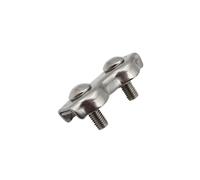 DZNDM0EVT Wire Rope Clamp 1 Pince à Double Serrage for câble métallique, en Acier Inoxydable, Pince Duplex, étrier for câble métallique, 2 mm, 3 mm, 4 mm, 5 mm, 10 mm(2mm)