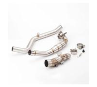 DZNEFYUP Silencieux Échappement Moto Échappement De Moto Espace Système Complet Tuyau Avant Connecter Silencieux pour X-ADV 750 X ADV750 XADV 750 ADV750(Un)