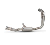 DZNEFYUP Silencieux Échappement Moto Échappement Moto Avant Lien Intermédiaire Tuyau 60mm Système pour Aprilia RS660 RS pour Tuono 660 2021-2024